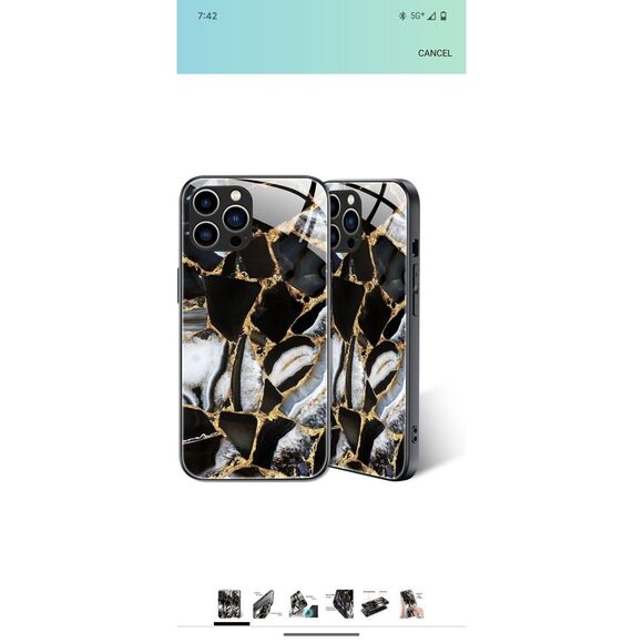 Marble Printed ShockProof Silicone Case For iPhone 15 Pro Max - Picture 1 of 8